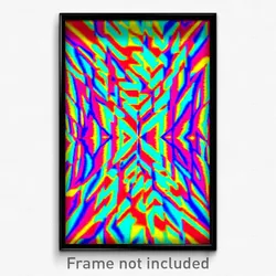 Pixel Art Poster - Kaleidoscopic Cataract (8 Bit Psychedelic Video Game Print)
