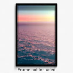 Pixel Art Poster - Vacant Ocean (8 Bit Psychedelic Trippy Video Game Print)