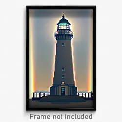 Pixel Art Poster - Gargantuan Lighthouse (8 Bit Psychedelic Video Game Print)
