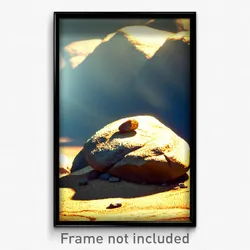 Pixel Art Poster - Humble Rock (8 Bit Psychedelic Trippy Weird Video Game Print)