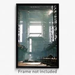 Pixel Art Poster - Ancient Factory (8 Bit Psychedelic Trippy Video Game Print)