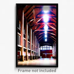 Pixel Art Poster - Jaw Dropping Barn (8 Bit Psychedelic Trippy Video Game Print)