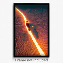 Pixel Art Poster - Electric Sands (8 Bit Psychedelic Trippy Video Game Print)