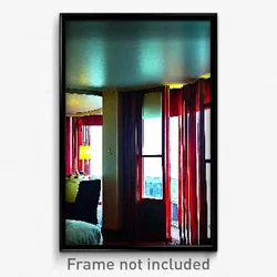 Pixel Art Poster - Droopy Hotel Room (8 Bit Psychedelic Trippy Video Game Print)