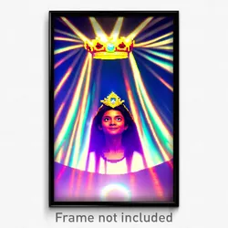 Pixel Art Poster - Bountiful Crown (8 Bit Psychedelic Trippy Video Game Print)