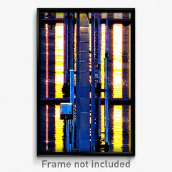 Pixel Art Poster - Outrageous Dock (8 Bit Psychedelic Trippy Video Game Print)