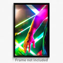 Pixel Art Poster - Flamboyant Arm (8 Bit Psychedelic Trippy Video Game Print)