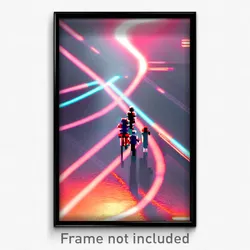 Pixel Art Poster - Imaginary Crossing (8 Bit Psychedelic Video Game Print)