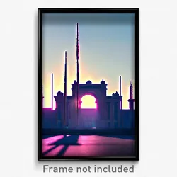 Pixel Art Poster - Sharp High School (8 Bit Psychedelic Trippy Video Game Print)