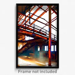 Pixel Art Poster - Rusty Loft (8 Bit Psychedelic Trippy Weird Video Game Print)