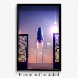 Pixel Art Poster - Flying Gate (8 Bit Psychedelic Trippy Weird Video Game Print)