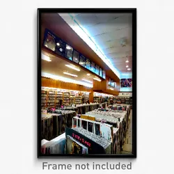 Pixel Art Poster - Extra Large Record Store (8 Bit Psychedelic Video Game Print)