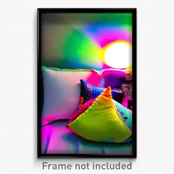 Pixel Art Poster - Novel Pillow (8 Bit Psychedelic Trippy Video Game Print)