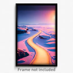 Pixel Art Poster - Arctic Path (8 Bit Psychedelic Trippy Weird Video Game Print)