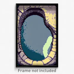 Pixel Art Poster - Measly Sewer (8 Bit Psychedelic Trippy Video Game Print)