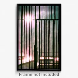 Pixel Art Poster - Calm Stockade (8 Bit Psychedelic Trippy Video Game Print)