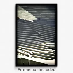 Pixel Art Poster - Gray Amphitheatre (8 Bit Psychedelic Trippy Video Game Print)