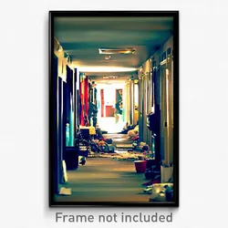 Pixel Art Poster - Cluttered Corridor (8 Bit Psychedelic Video Game Print)