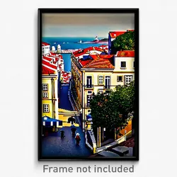 Pixel Art Poster - Massive Lisbon (8 Bit Psychedelic Trippy Video Game Print)