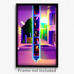 Pixel Art Poster - Puny College (8 Bit Psychedelic Trippy Video Game Print)
