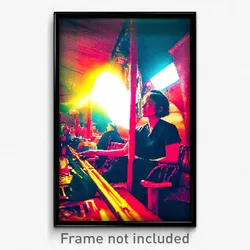 Pixel Art Poster - Candid Exotic Area (8 Bit Psychedelic Video Game Print)