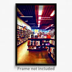 Pixel Art Poster - Remarkable Book Store (8 Bit Psychedelic Video Game Print)