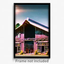 Pixel Art Poster - Steel Homestead (8 Bit Psychedelic Trippy Video Game Print)
