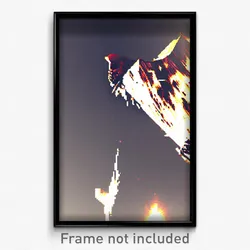 Pixel Art Poster - Agitated Scar (8 Bit Psychedelic Trippy Video Game Print)