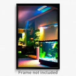 Pixel Art Poster - Accurate Aquarium (8 Bit Psychedelic Trippy Video Game Print)