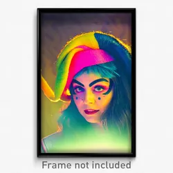 Pixel Art Poster - Quirky Visage (8 Bit Psychedelic Trippy Video Game Print)