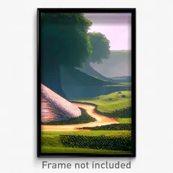 Pixel Art Poster - Zealous Earthworks (8 Bit Psychedelic Video Game Print)