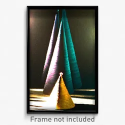 Pixel Art Poster - Complicated Cone (8 Bit Psychedelic Trippy Video Game Print)
