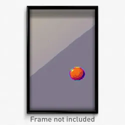 Pixel Art Poster - Simple Mars (8 Bit Psychedelic Trippy Weird Video Game Print)