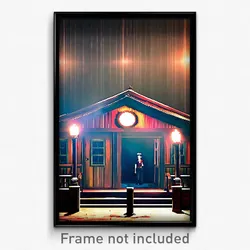 Pixel Art Poster - Dim Manse (8 Bit Psychedelic Trippy Weird Video Game Print)