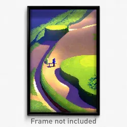 Pixel Art Poster - Active Earthworks (8 Bit Psychedelic Trippy Video Game Print)