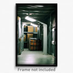 Pixel Art Poster - Dreary Storage Room (8 Bit Psychedelic Video Game Print)