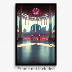 Pixel Art Poster - Musty Isthmus (8 Bit Psychedelic Trippy Video Game Print)