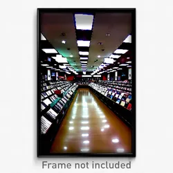 Pixel Art Poster - Humongous Record Store (8 Bit Psychedelic Video Game Print)