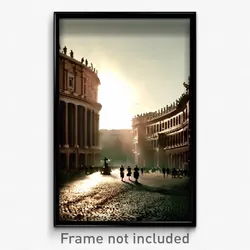 Pixel Art Poster - Extra Large Rome (8 Bit Psychedelic Trippy Video Game Print)
