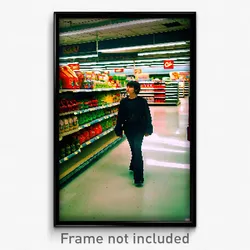 Pixel Art Poster - Cool Grocery Store (8 Bit Psychedelic Video Game Print)