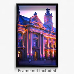 Pixel Art Poster - Bright Historical Architecture (8 Bit Video Game Print)