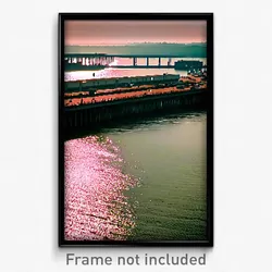 Pixel Art Poster - Enormous Wharf (8 Bit Psychedelic Trippy Video Game Print)