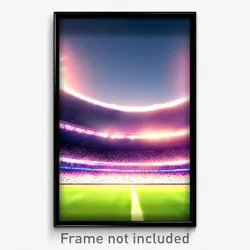 Pixel Art Poster - Heavenly Stadium (8 Bit Psychedelic Trippy Video Game Print)