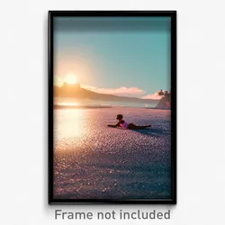 Pixel Art Poster - Stimulating Beach (8 Bit Psychedelic Trippy Video Game Print)