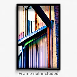 Pixel Art Poster - Unsightly Gutter (8 Bit Psychedelic Trippy Video Game Print)