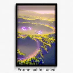 Pixel Art Poster - Conventional Fairy Ring (8 Bit Psychedelic Video Game Print)