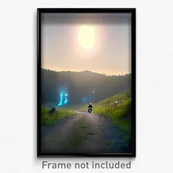 Pixel Art Poster - Extra Small Trail (8 Bit Psychedelic Trippy Video Game Print)