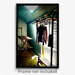 Pixel Art Poster - Admired Drying Rack (8 Bit Psychedelic Video Game Print)