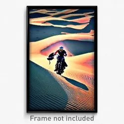 Pixel Art Poster - Active Dunes (8 Bit Psychedelic Trippy Video Game Print)
