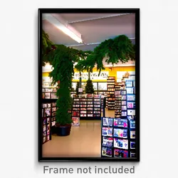 Pixel Art Poster - Evergreen Vinyl Store (8 Bit Psychedelic Video Game Print)